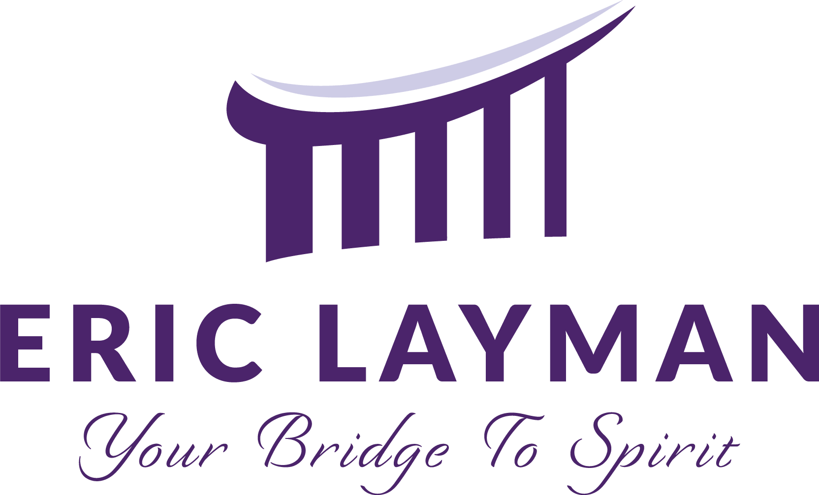 A purple and white logo for the music laymon.